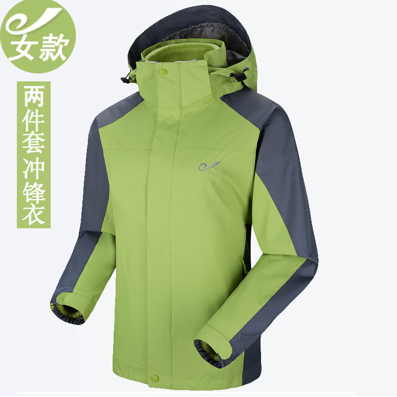 女款雙層沖鋒衣廠家生產定制批發現貨沖鋒衣 沖鋒衣定做團購網購