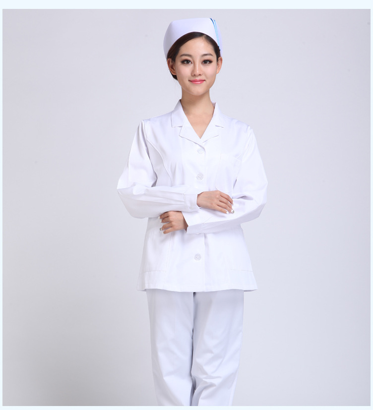 女醫(yī)生分體秋冬裝白se 醫(yī)師長(zhǎng)袖冬裝實(shí)驗(yàn)藥店實(shí)習(xí)護(hù)士服裝